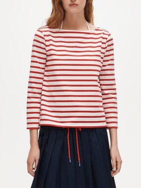 J. Crew NWOT Mariner Cloth Boatneck T-Shirt in Stripe Size Small